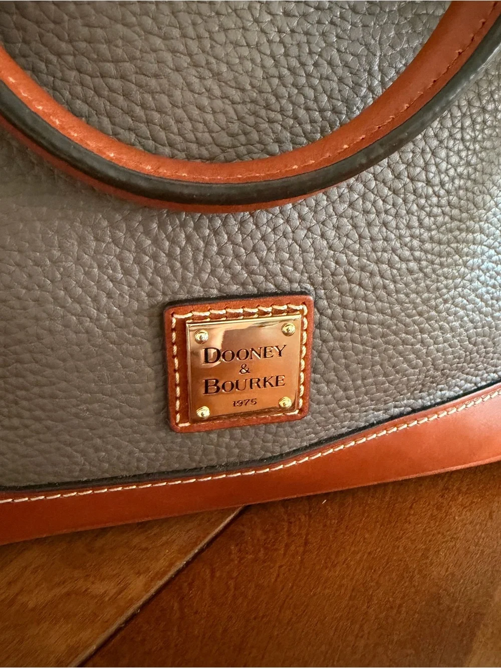 Dooney and Bourke Zip Satchel in Elephant - Perfect Condition!